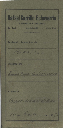 1957-01-10 Sobre venta del lote del Banco Anglo.